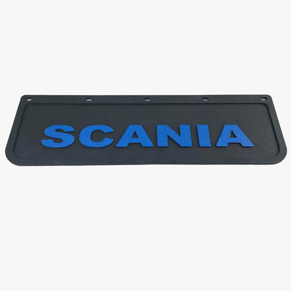 Spritzschutz Schmutzfänger Frontstoßstange Scania blau Schrift 600x180mm