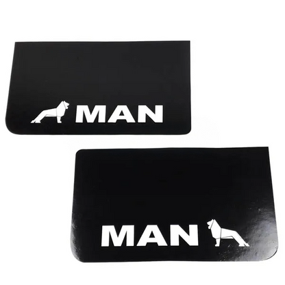 Schmutzfänger Spritzschutz MAN Logo weiß 36x64cm
