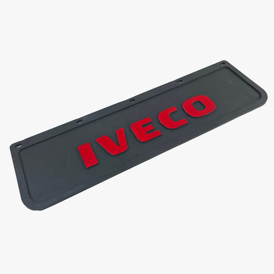 Spritzschutz Schmutzfänger Frontstoßstange Iveco rot Schrift 600x180mm