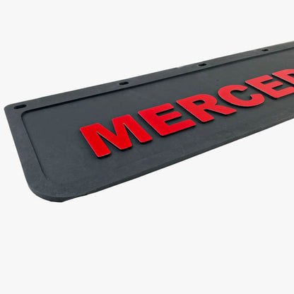 Spritzschutz Schmutzfänger Frontstoßstange Mercedes rot Schrift 600x180mm