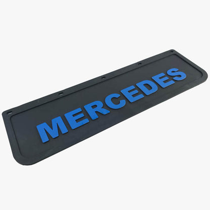 Spritzschutz Schmutzfänger Frontstoßstange Mercedes blau Schrift 600x180mm