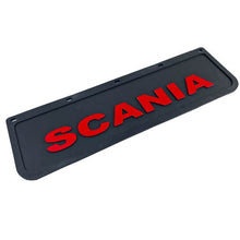 Spritzschutz Schmutzfänger Frontstoßstange Scania rot Schrift 600x180mm
