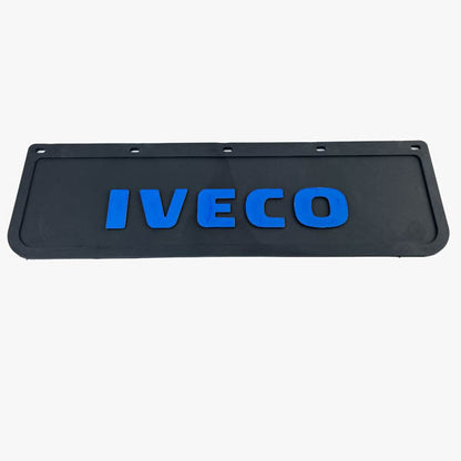 Spritzschutz Schmutzfänger Frontstoßstange Iveco blau Schrift 600x180mm