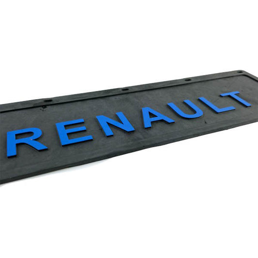 Spritzschutz Schmutzfänger Frontstoßstange Renault blau Schrift 600x180mm