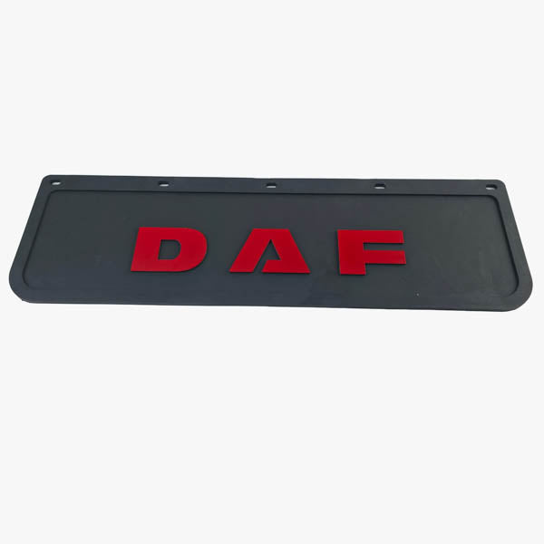 Spritzschutz Schmutzfänger Frontstoßstange DAF rot Schrift 600x180mm