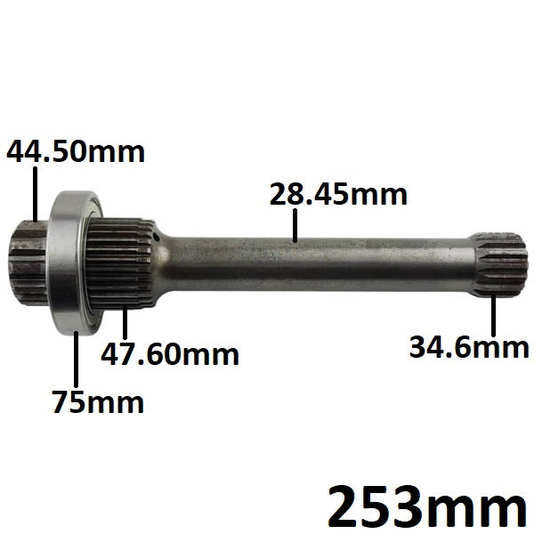 Kardanwelle 253mm PTO Mercedes Actros 12/16/30 Zähne ohne Retarder 60121116