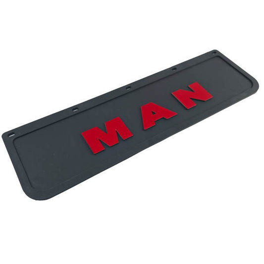 Spritzschutz Schmutzfänger Frontstoßstange MAN rot Schrift 600x180mm
