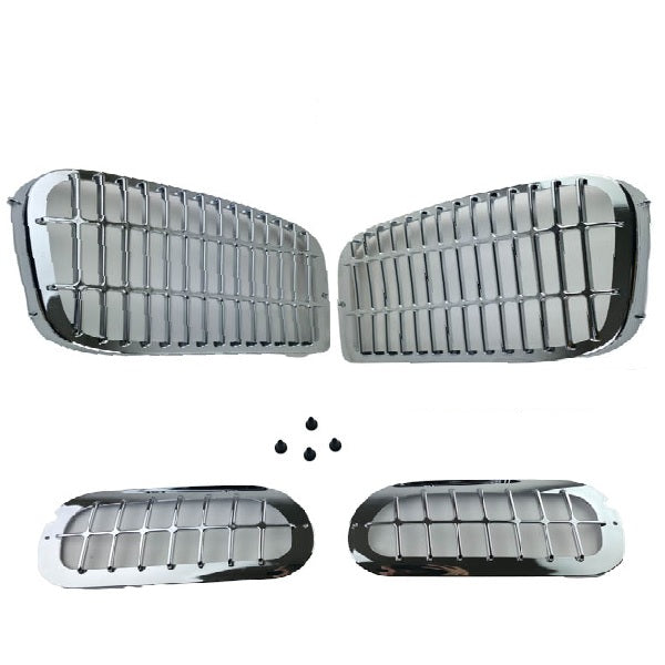 Set Scheinwerferrahmen Grill Mercedes Actros MP2 MP3 Chrom A9438260359 A9438260259