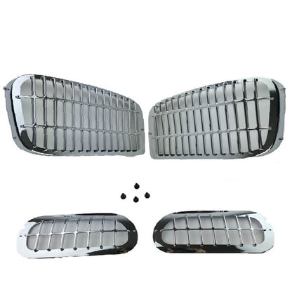 Set Scheinwerferrahmen Grill Mercedes Actros MP2 MP3 Chrom A9438260359 A9438260259