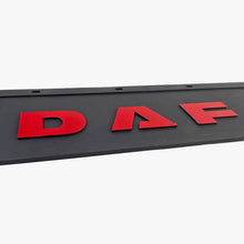 Spritzschutz Schmutzfänger Frontstoßstange DAF rot Schrift 600x180mm