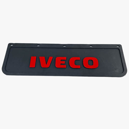 Spritzschutz Schmutzfänger Frontstoßstange Iveco rot Schrift 600x180mm