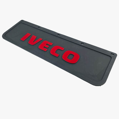 Spritzschutz Schmutzfänger Frontstoßstange Iveco rot Schrift 600x180mm