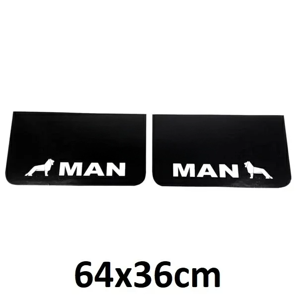 Schmutzfänger Spritzschutz MAN Logo weiß 36x64cm