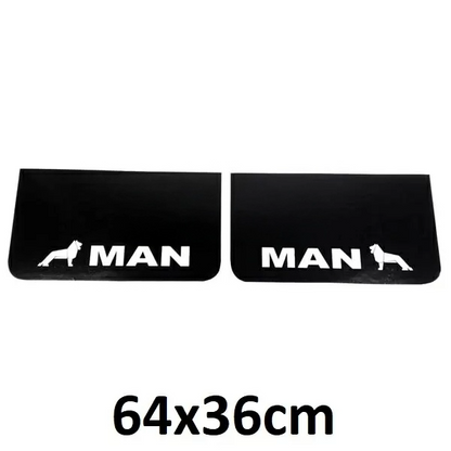 Schmutzfänger Spritzschutz MAN Logo weiß 36x64cm