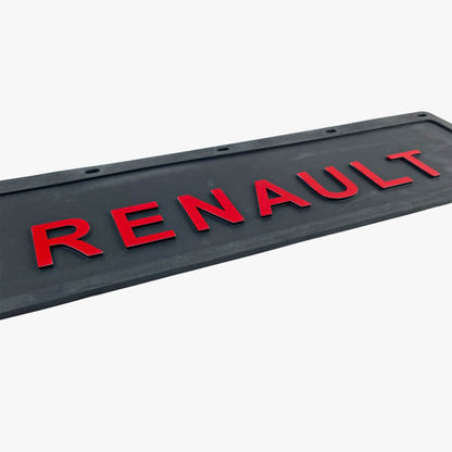 Spritzschutz Schmutzfänger Frontstoßstange Renault rot Schrift 600x180mm