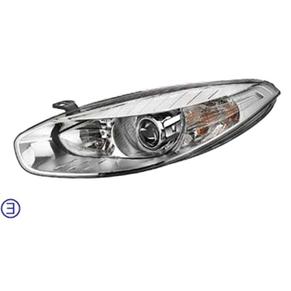 Linker Scheinwerfer Renault Fluence 2013-16 | XY, mit Projektorlinse, elektrischem Leuchtweitenregulierungsmotor, verchromter Innenrahmen