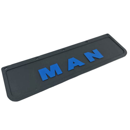 Spritzschutz Schmutzfänger Frontstoßstange MAN blau Schrift 600x180mm