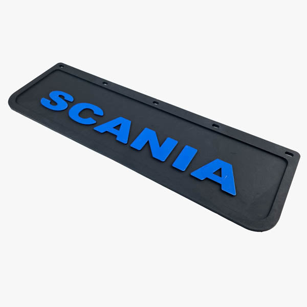 Spritzschutz Schmutzfänger Frontstoßstange Scania blau Schrift 600x180mm