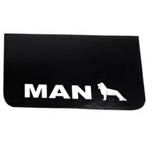 Schmutzfänger Spritzschutz MAN Logo weiß 36x64cm
