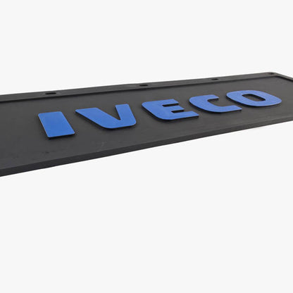 Spritzschutz Schmutzfänger Frontstoßstange Iveco blau Schrift 600x180mm