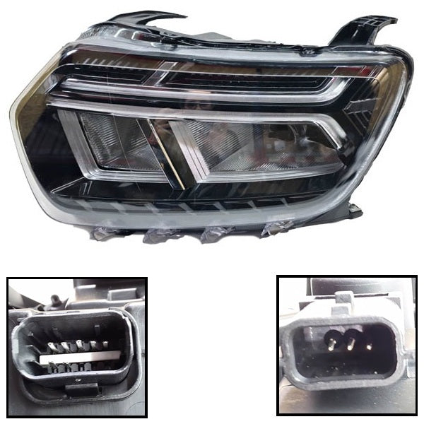 Scheinwerfer links Duster 2021-2024 260602287R LED Chromrahmen