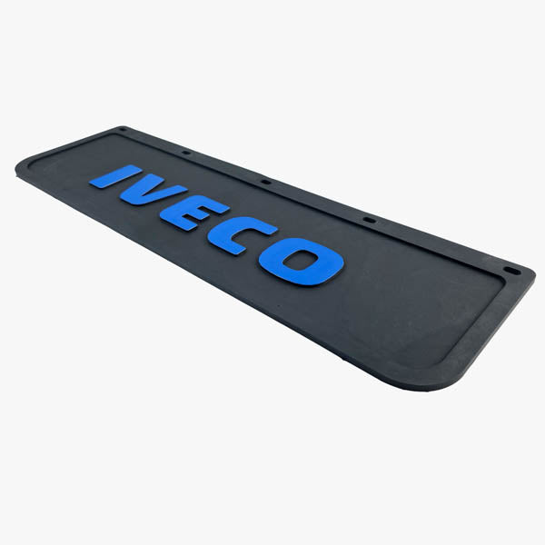 Spritzschutz Schmutzfänger Frontstoßstange Iveco blau Schrift 600x180mm