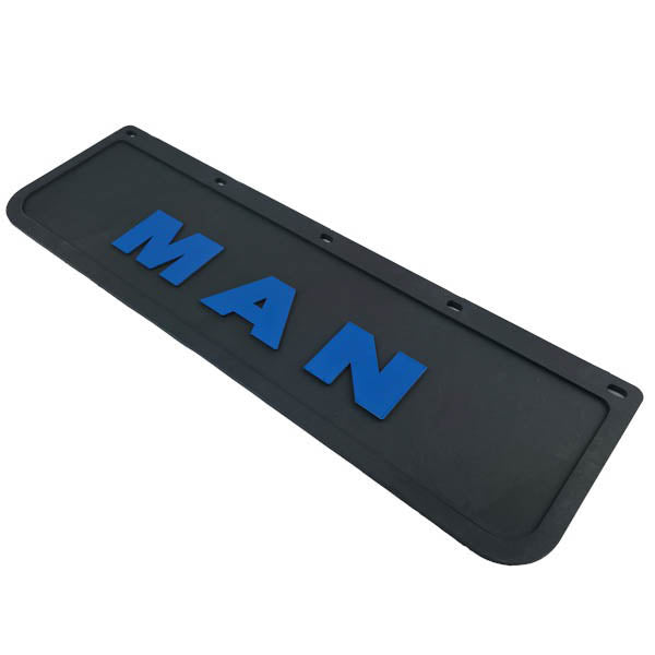 Spritzschutz Schmutzfänger Frontstoßstange MAN blau Schrift 600x180mm