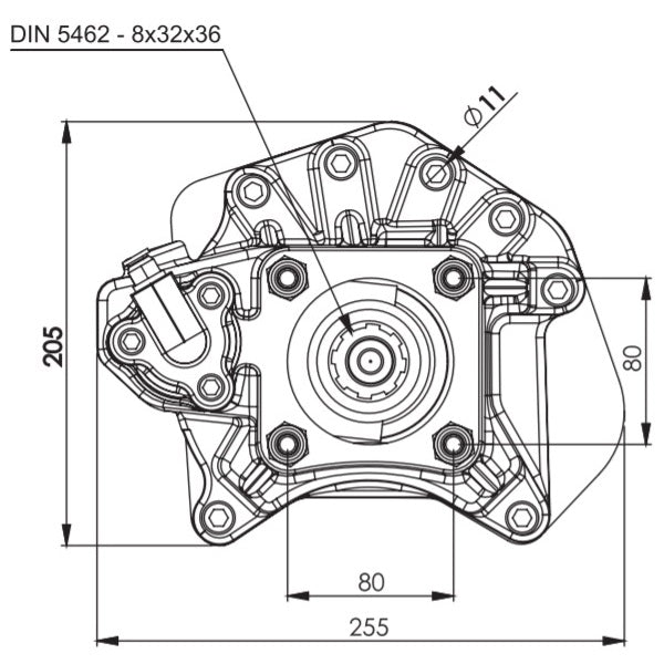 Nebenabtrieb mit Welle Kupplung Mercedes Actros MP3 MP4 0012600405