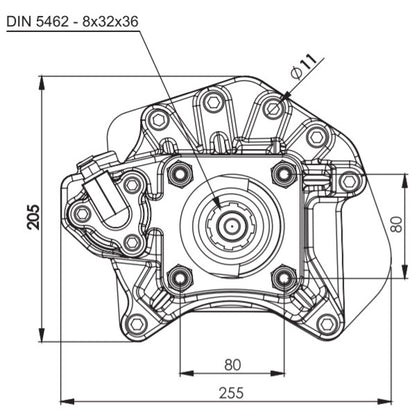 Nebenabtrieb mit Welle Kupplung Mercedes Actros MP3 MP4 0012600405