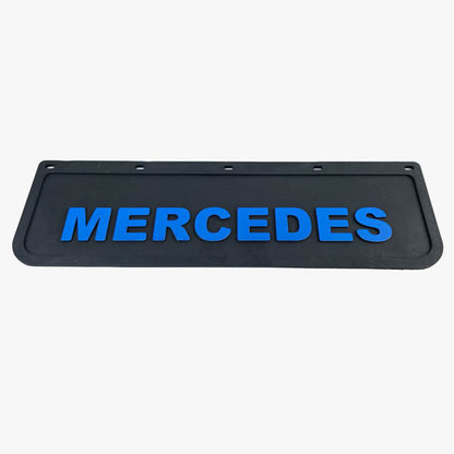 Spritzschutz Schmutzfänger Frontstoßstange Mercedes blau Schrift 600x180mm
