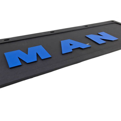 Spritzschutz Schmutzfänger Frontstoßstange MAN blau Schrift 600x180mm