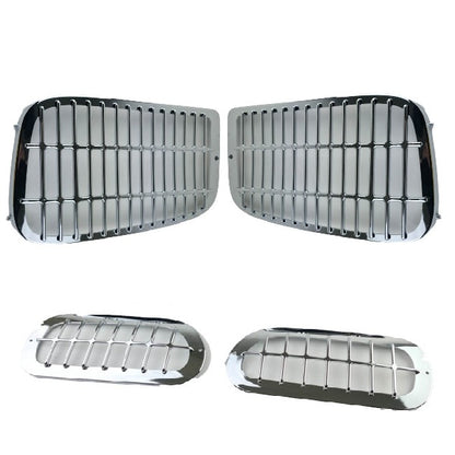 Set Scheinwerferrahmen Grill Mercedes Actros MP2 MP3 Chrom A9438260359 A9438260259