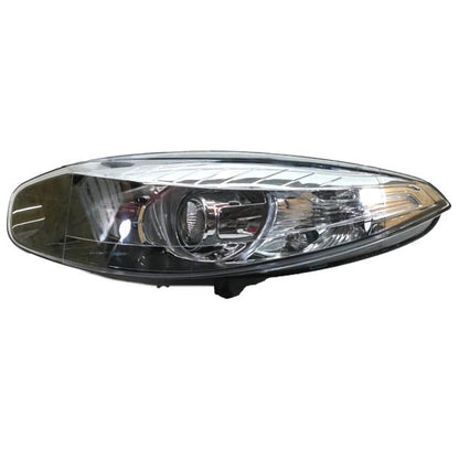 Linker Scheinwerfer Renault Fluence 2013-16 | 26060-0738R, mit Projektorlinse, elektrischem Leuchtweitenregulierungsmotor, schwarzer Innenrahmen