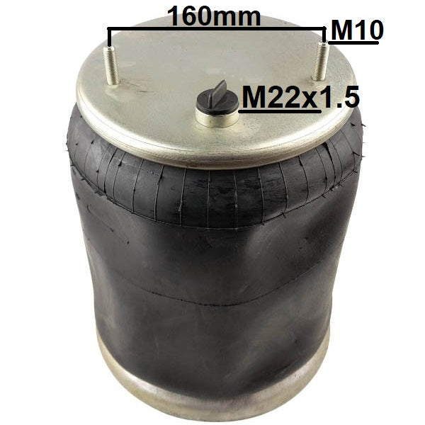 Luftfederbalg Sattelauflieger Cardi Zorzi Viberti | 391209K, 1R12703, mit Metallkolben, links, rechts