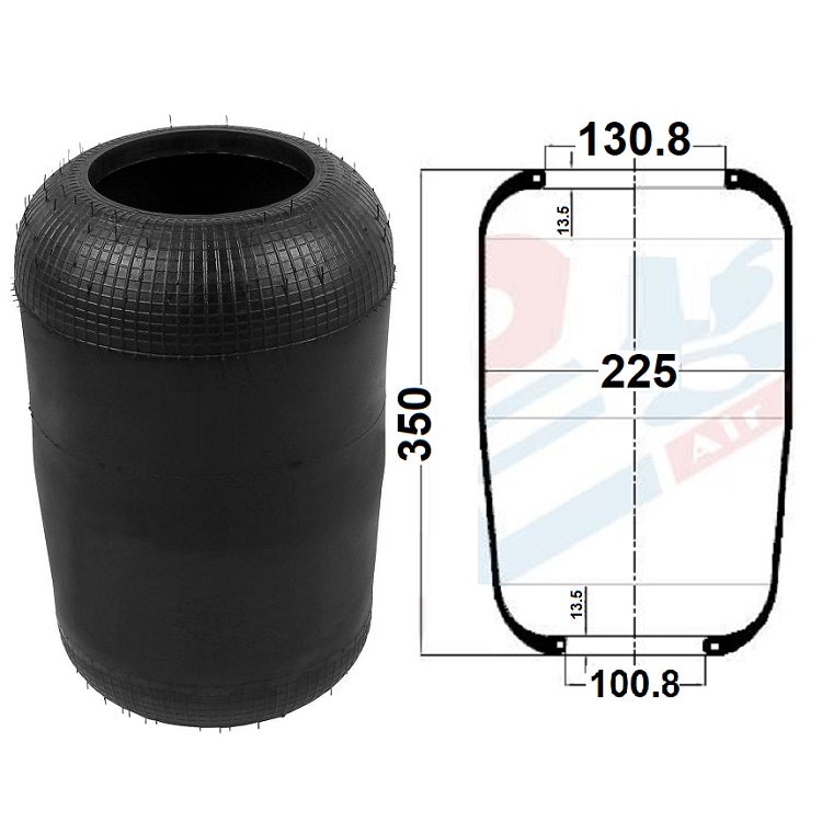 Luftfederbalg Iveco Eurocargo | 98411807, 1SC26032, 96987, 600370, 1788N, ohne Kolben, Standard