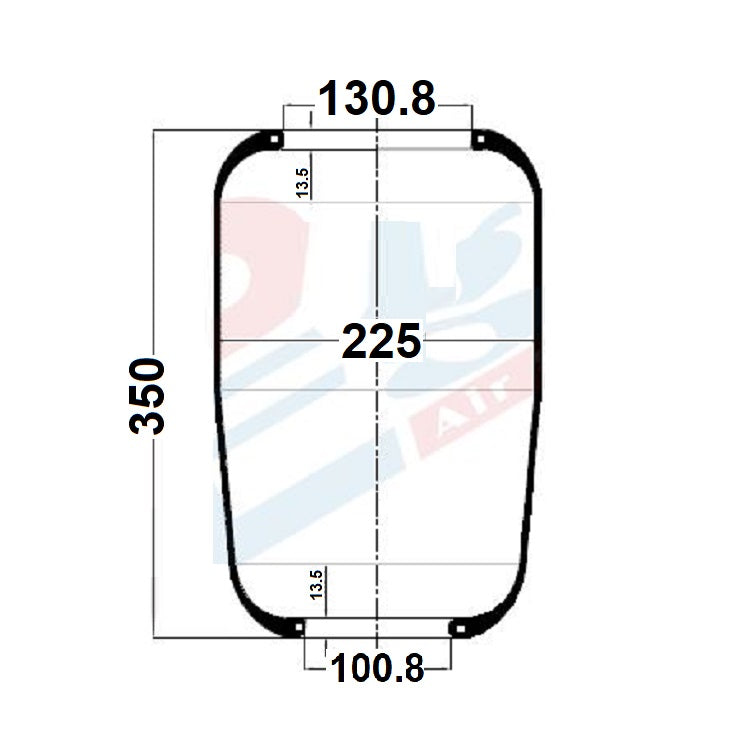 Luftfederbalg Iveco Eurocargo | 98411807, 1SC26032, 96987, 600370, 1788N, ohne Kolben, Standard