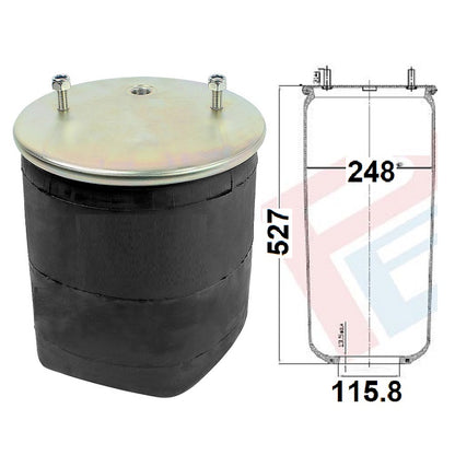 Luftfederbalg Sattelauflieger Gigant | 246169, 724NP01, 3053, 1R11-711, ohne Kolben, Standard