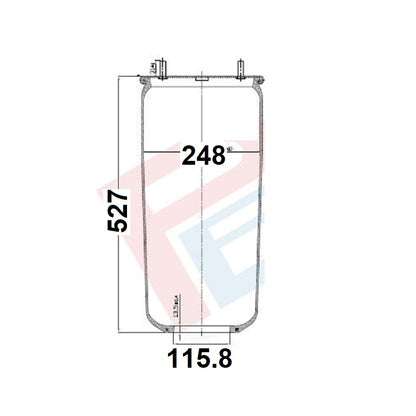 Luftfederbalg Sattelauflieger Gigant | 246169, 724NP01, 3053, 1R11-711, ohne Kolben, Standard