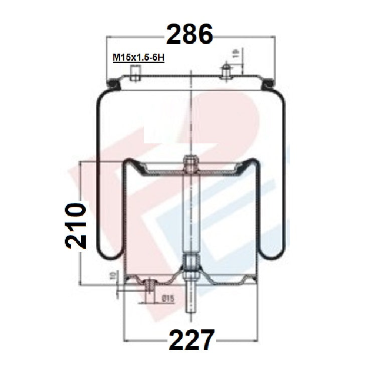 Luftfederbalg Scania | 6700NP02, 1R14-869, 1903608, 1944314, mit Metallkolben, Standard