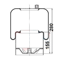 Luftfederbalg Mercedes Actros Atego Axor Econic | 4390NP21, A9423202821, A9423204921, mit Metallkolben, Standard