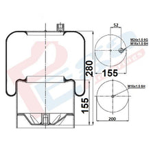 Luftfederbalg Mercedes Actros Axor Atego | 9423200121, 4390NP01, 4.80868, mit Metallkolben, Standard