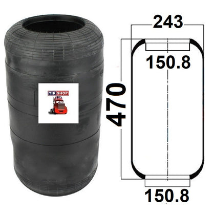 Luftfederbalg MAN TGA TGS TGX | 81436010162,81436010163, 1888N, ohne Kolben, Standard