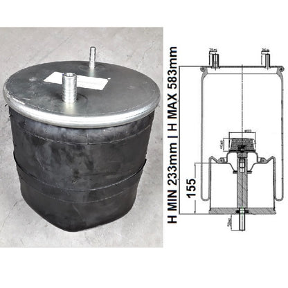 Luftfederbalg Sattelauflieger Gigant | V1DF21A-2, 166294, 2931412, mit Metallkolben, Standard
