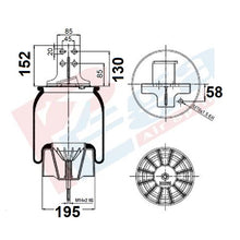 Luftfederbalg Iveco Stralis EuroTech Cursor | 41270466, mit Kunststoffkolben, hinten, rechts