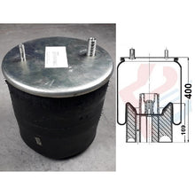 Luftfederbalg Sattelauflieger Fruehauf mit Achse ROR Meritor | 4157NP10, UJB0975, D12B29, 1T15MPW-7, W01M586315, mit Kunststoffkolben, Standard