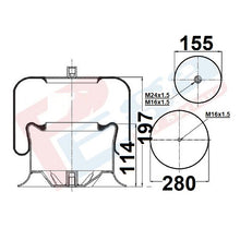 Luftfederbalg Mercedes Actros 1 954 2/ 3 | 9423200217, 34759-01, 4759, 34757-02, mit Metallkolben, Standard