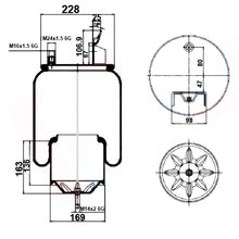 Luftfederbalg Volvo FH FM 7 9 12 16 FMX ROR Meritor | 20456152, 20374510, 20531985, 20582215 , mit Metallkolben, Standard