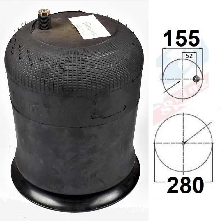 Luftfederbalg Mercedes Atego 1/ 2 Axor Actros MP 1 2 3 | 9423203221, 9423203121, 4757 N P29, mit Metallkolben, Standard