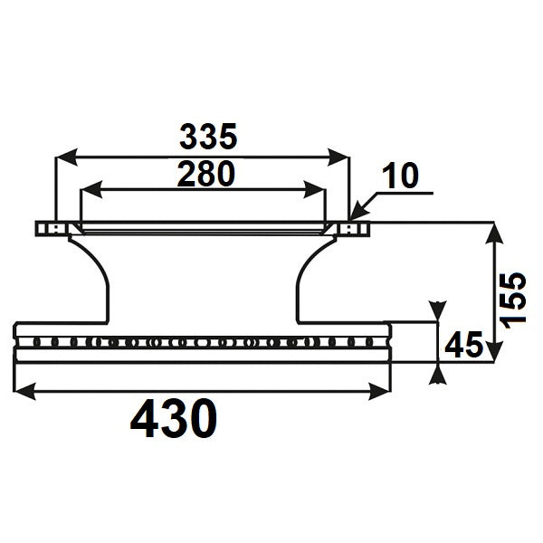 Bremsscheibe Ø430 mit ABS für Auflieger Gigant | 569100J, 93102000, BCR199A, 10.64100