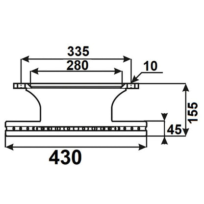 Bremsscheibe Ø430 mit ABS für Auflieger Gigant | 569100J, 93102000, BCR199A, 10.64100